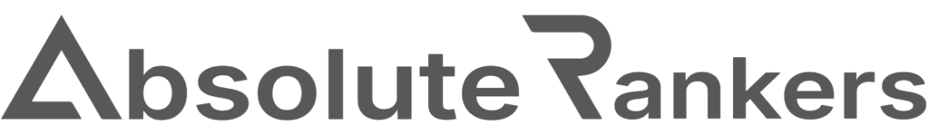 *   Image: A logo with the text "Absolute Rankers".
    *   Styling: Dark gray text on a white background. The 'A' in Absolut