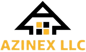 *   Image: A logo.
    *   Elements:
        *   Graphic: A stylized house shape. The roof is a black triangle with a smaller