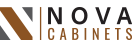 Nova Cabinets logo with a stylized brown and grey geometric icon.
