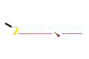 Arce Painting Company LLC logo featuring a paint roller and paintbrush.