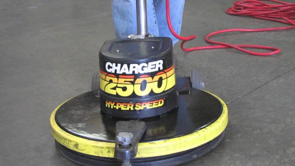Charger 2500 Hy-Per Speed floor buffer on a grey floor.