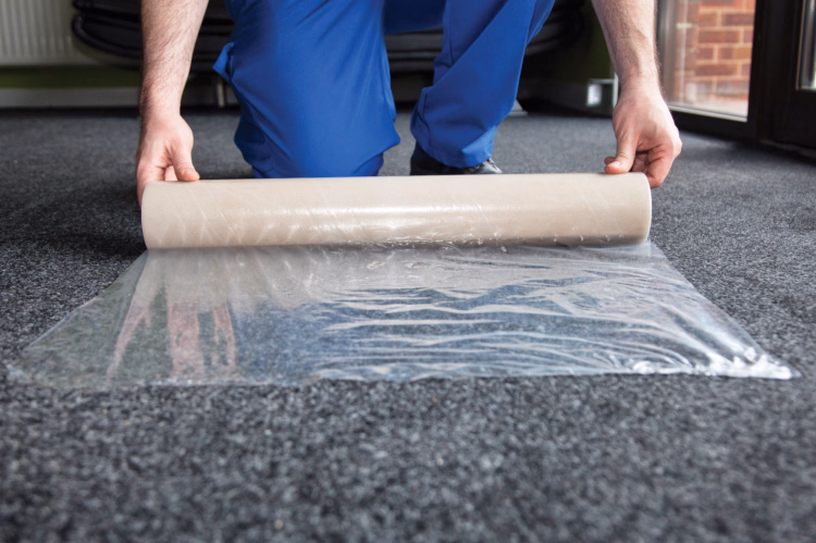 PE Transparent Surface Carpet Protective Film for House