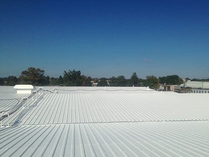 white metal roof