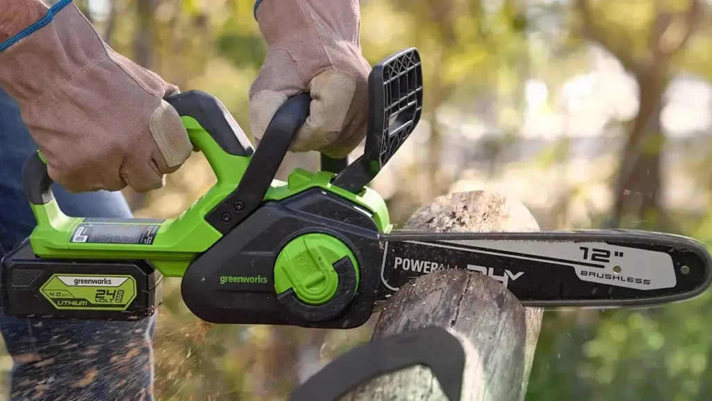 Greenworks 24V 12 inch cordless compact electric chainsaw e1750173256337