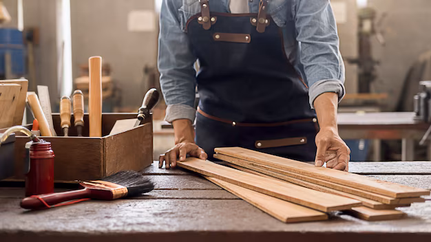 carpenter working with equipment wooden table carpentry shop 1418 2535