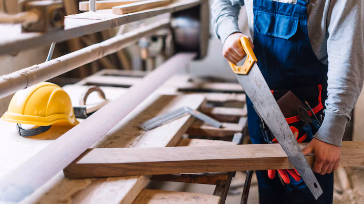 carpentry concept with man working with saw 23 2147773340