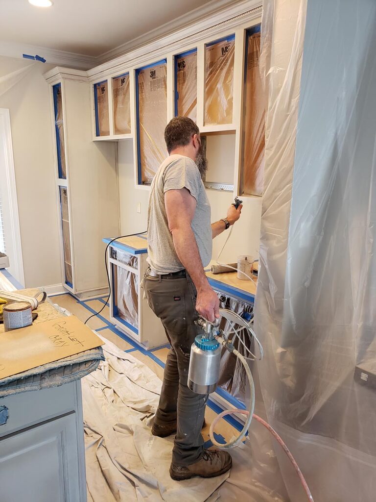 Cabinet Painting Project In Charlotte NC 14