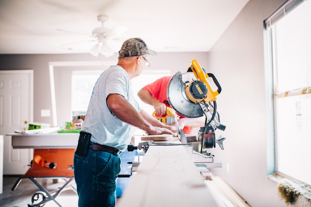 Workers in house