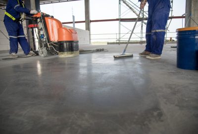 Selective,Focus,On,Epoxy,Floor,In,Warehouse,Factory,Japan,Construction
