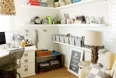 A neatly organized space with well-arranged furniture, storage solutions, and decor for a tidy appearance.