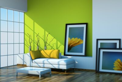 Wohndesign - grünes Loft